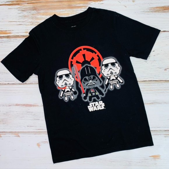 Star Wars black Graphic T Size Kids Medium - Picture 1 of 5